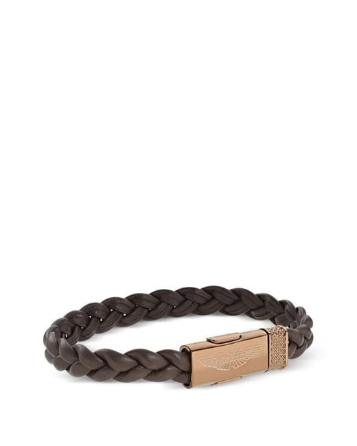 Aston Martin Watches Brown Braided Leather Bracelet for men