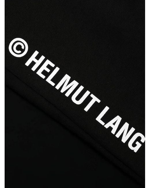 Helmut Lang Black Logo-Print Joggers for men