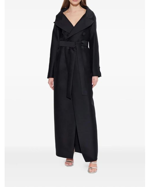 DSquared² Black Virgin Wool Double-Breasted Coat