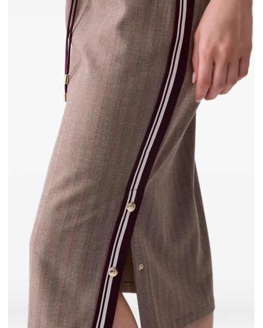 Liu Jo Natural Midi Skirt With Side Tape