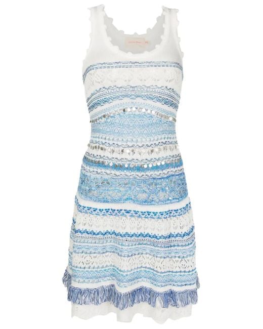 Cecilia Prado Blue Fátima Crochet-Knit Dress