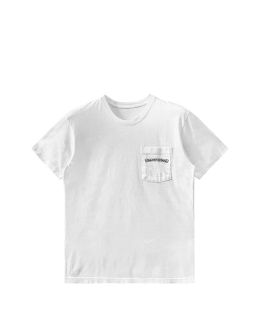 Chrome Hearts White Usa Script-Print T-Shirt for men