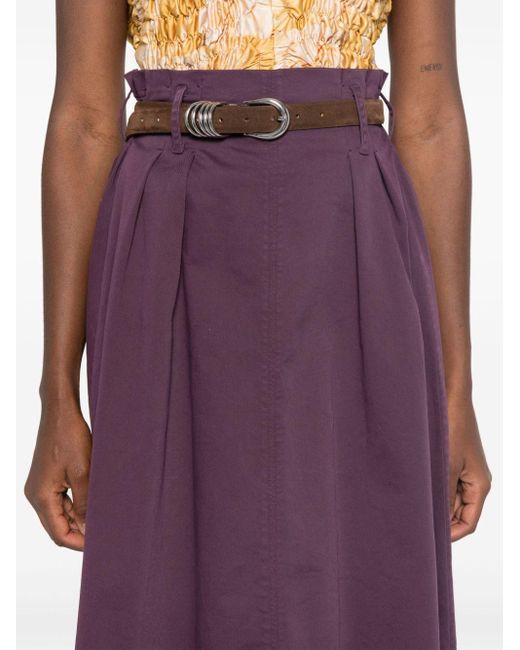 Forte Forte Purple A-Line Midi Skirt