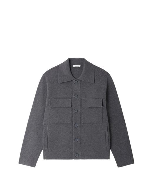 Sandro Black Milano Knit Jacket for men