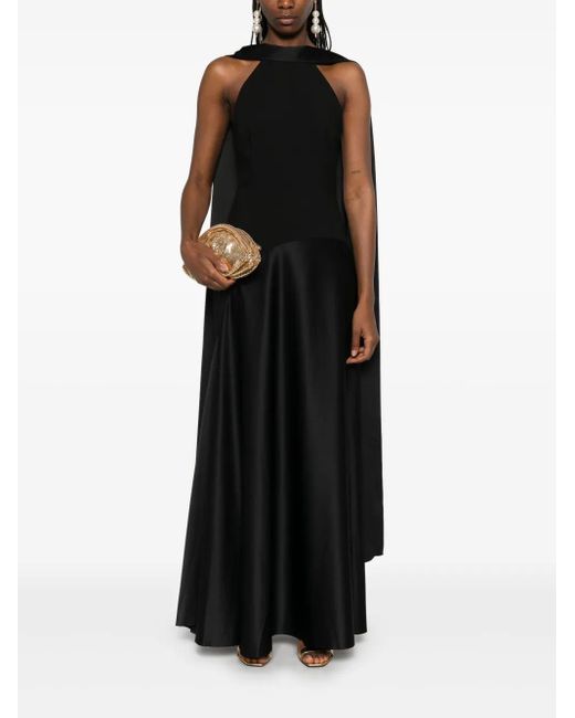 Solace London Black The Cece Maxi Dress
