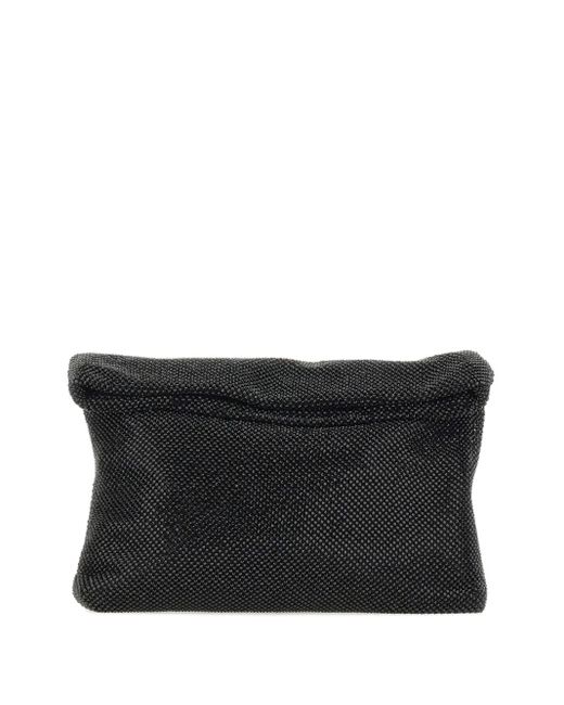 Twentyfourhaitch ラインストーン クラッチバッグ Black