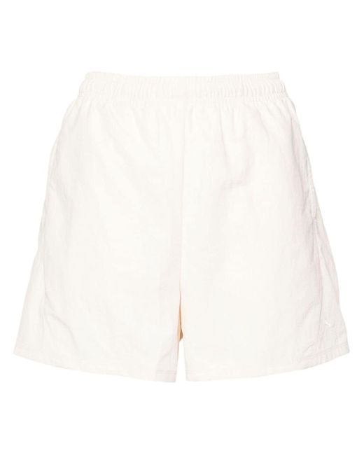 PUMA White Embroidered-logo Running Shorts