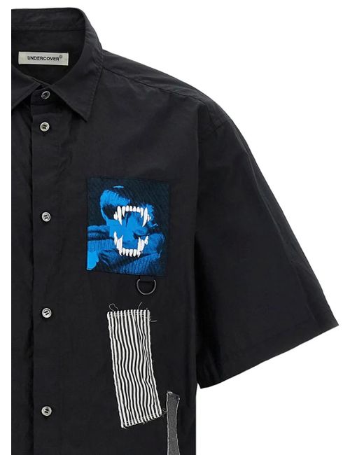 Undercover Black Patch-Embellished Shirt for men