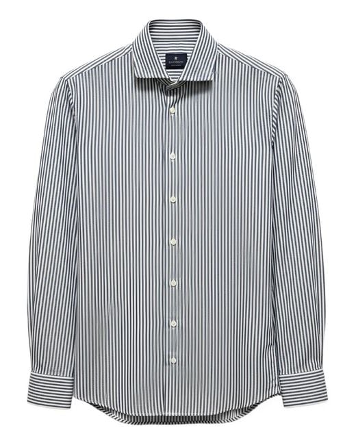 BASTONCINO Gray Striped Shirt for men