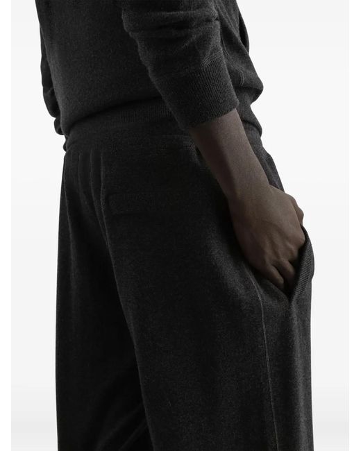 Dolce & Gabbana Black Drawstring Logo Track Pants for men