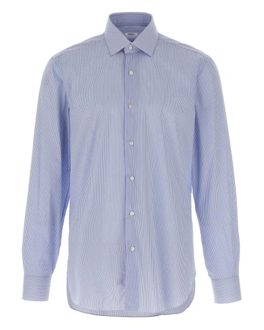 Camicia A Righe di Barba Napoli in Blue da Uomo
