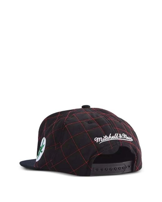 Mitchell & Ness Red Ncaa Ohio State Buckeyes Quilted Snapback Cap for men