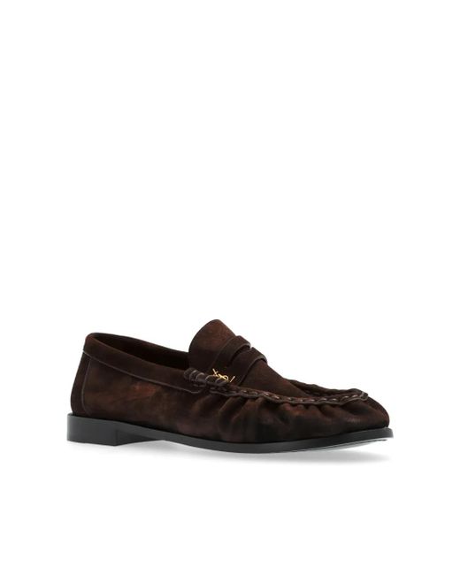 Saint Laurent Suède Loafers in het Brown