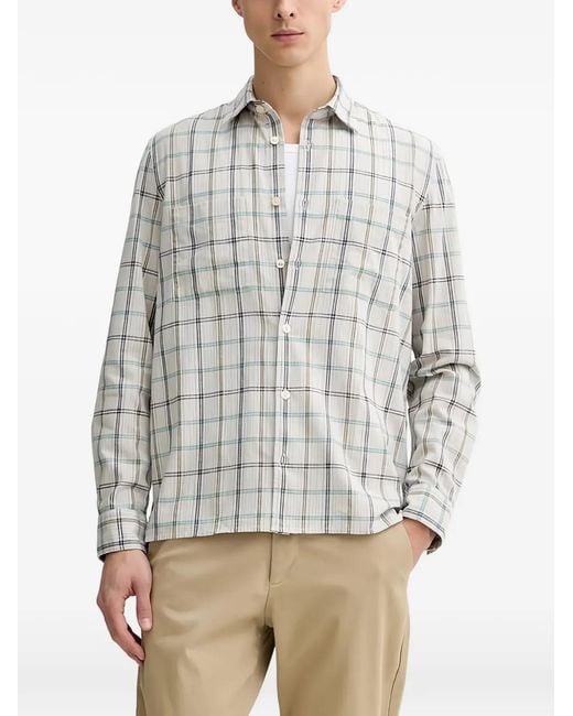 Marc O' Polo Gray Check-Pattern Shirt for men