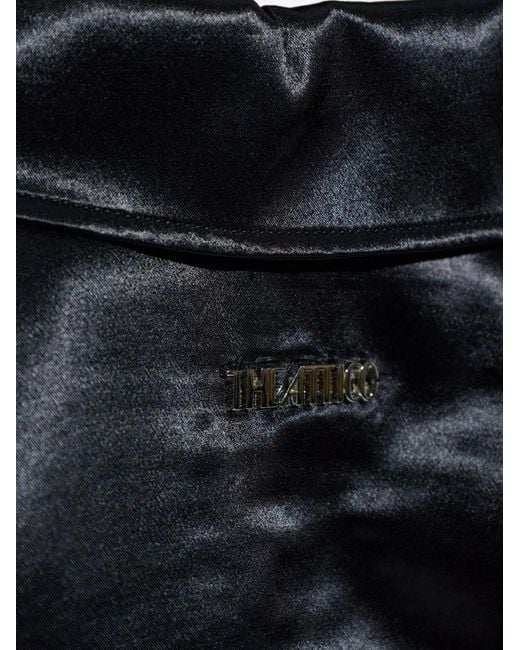 The Attico Black Buttoned Collared Mini Dress