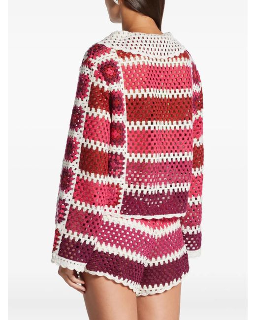 Farm Rio Red Gehäkelter Cardigan