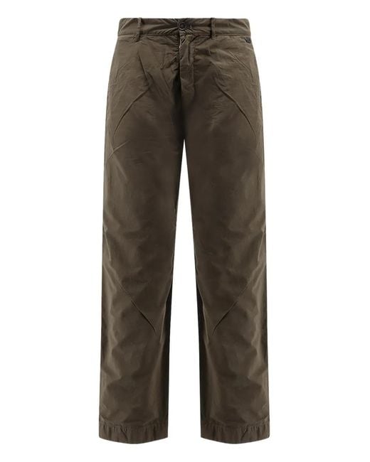 Massimo Osti Studio Gray Button-Fastening Trousers for men