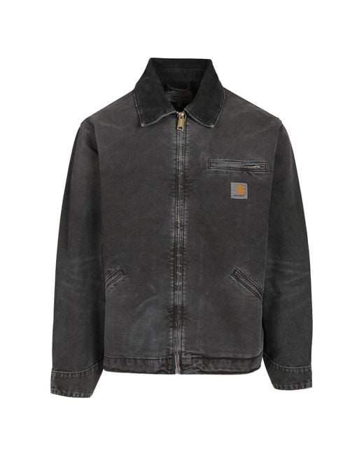 Carhartt Black Detroit Zip-Up Jacket for men
