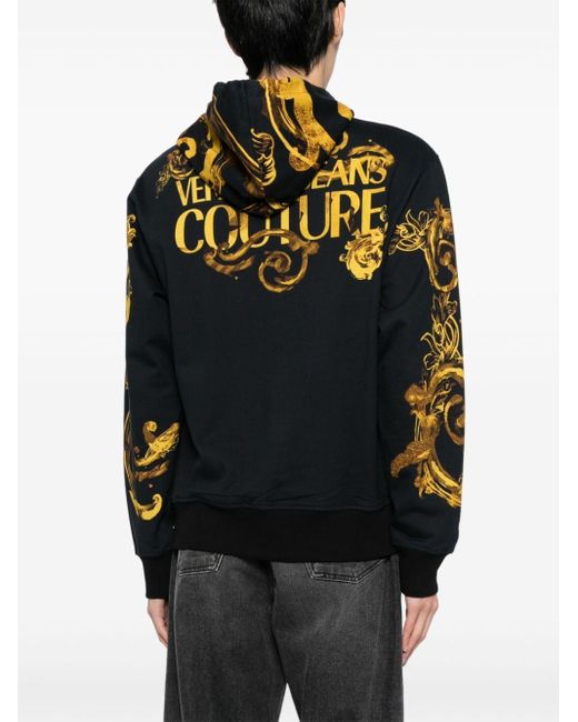 Versace Watercolour Couture Hoodie mit Kordelzug in Gray für Herren