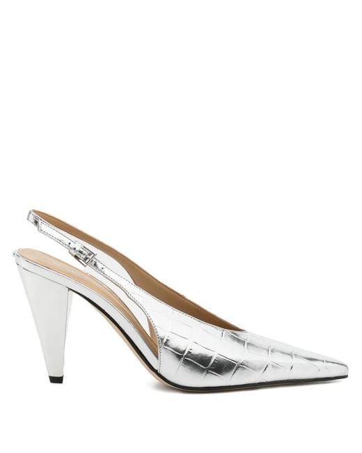 Michael Kors White 95Mm Electra Pumps