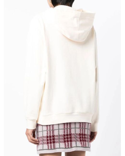 Barrie Pink Logo-Patch Cotton Hoodie