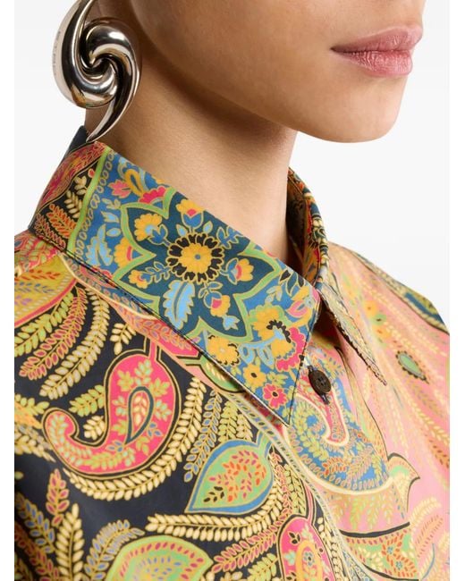 Etro Multicolor Cotton Elastane Shirt