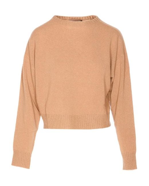 Twinset White Crew-Neck Sweater