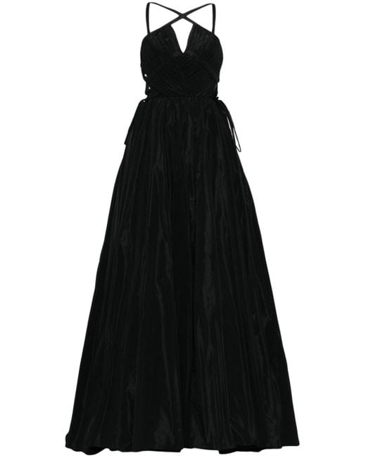Cross-strap taffeta gown Zuhair Murad en coloris Black