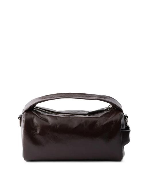 Prada Black Leather Shoulder Bag for men