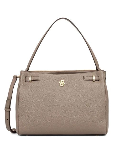 Boss Brown Double B-Monogram Tote Bag
