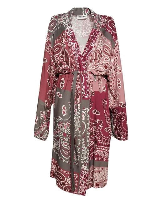 The Attico Red Bandana-Print Kimono