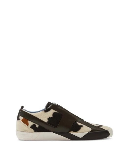 DIESEL Natural S-Slante-D Low Animal-Print Sneakers