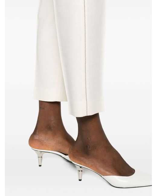 Pantalones ajustados con cuentas Peserico de color White
