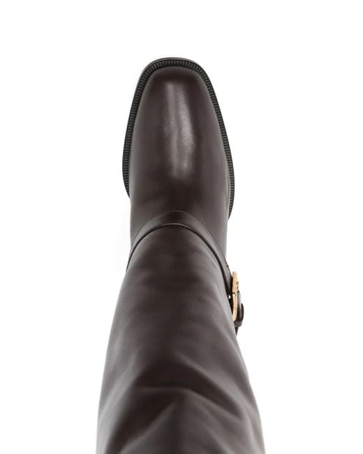 Evaluna Buckle-strap Boots Brown