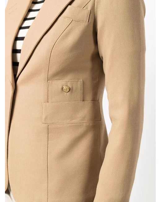 Smythe Natural Peak-Lapels Single-Breasted Blazer