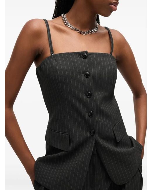 HUGO Black Striped Top