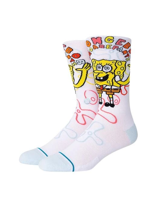 Stance White Graphic-Print Socks for men