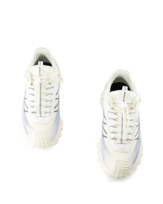 Moncler White Baskets Tailgrip En Cuir