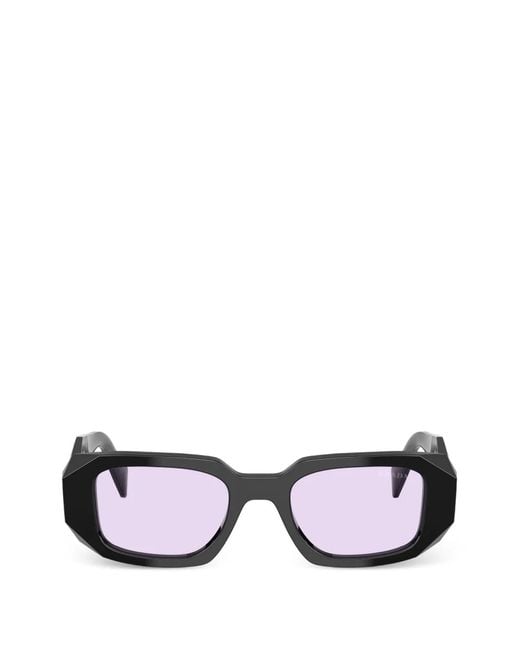 Prada Black Symbole Rectangle-Frame Sunglasses