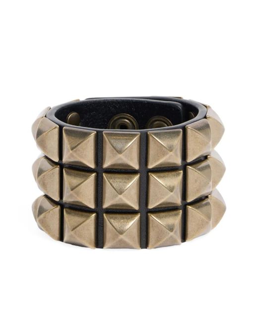 DSquared² Black All-Over Stud-Embellished Bracelet for men