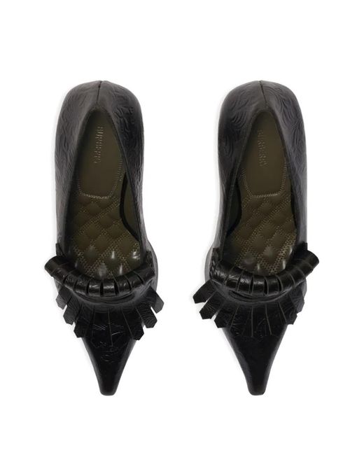 Burberry Black Pumps Mit Fransen