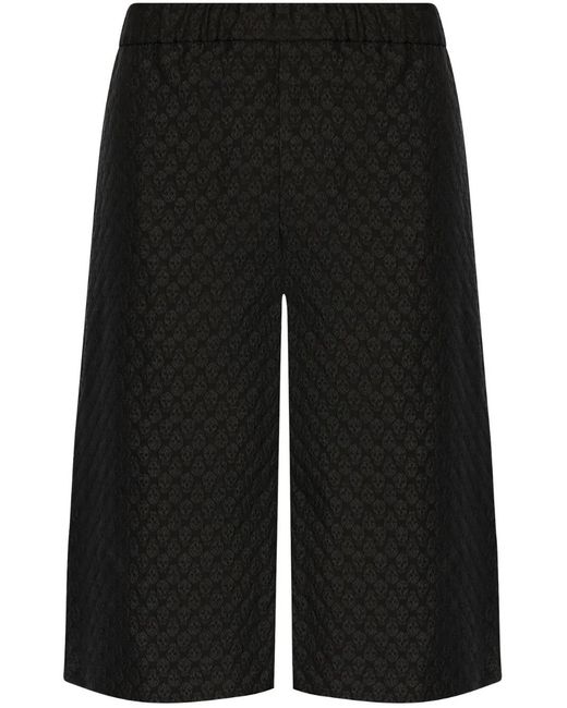 McQueen Black Patterned Shorts for men