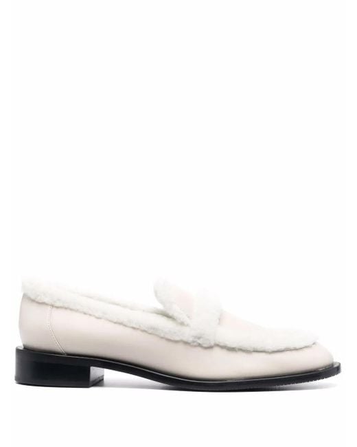 Stuart Weitzman Multicolor Shearling Trim Loafers