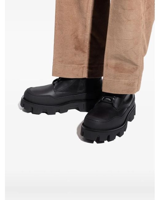 Moncler Black Peak Path Lug-Sole Boots for men