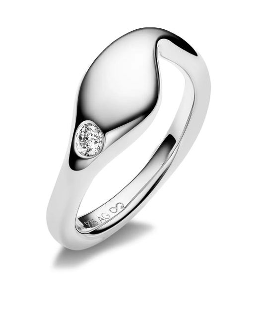 Maria Black White Dolphin Ring