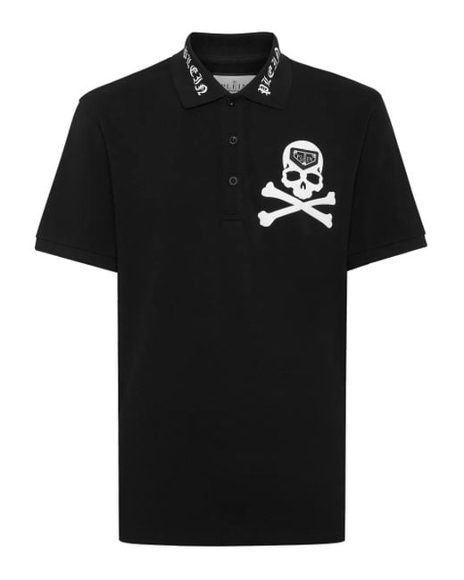 Polo Skull & Bones di Philipp Plein in Black da Uomo