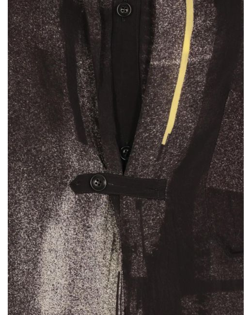 Manteau À Motif Géométrique Y's Yohji Yamamoto en coloris Black