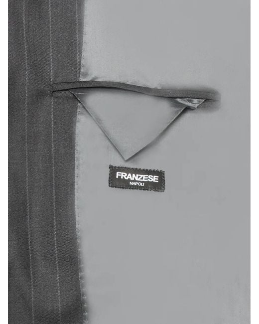 Franzese Collection Gray Bugatti Pinstriped Suit for men