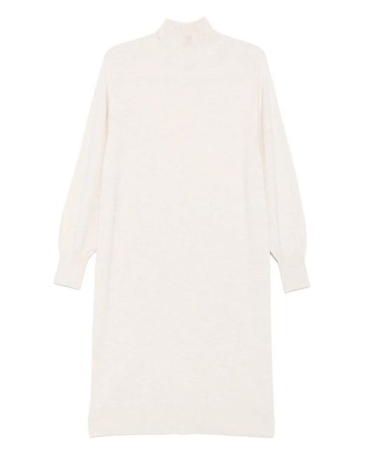 Vestido midi con cuello alto Marc O' Polo de color White