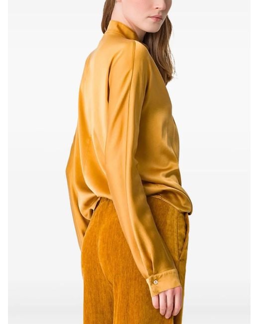 Forte_forte Yellow Tassel-Neck Blouse